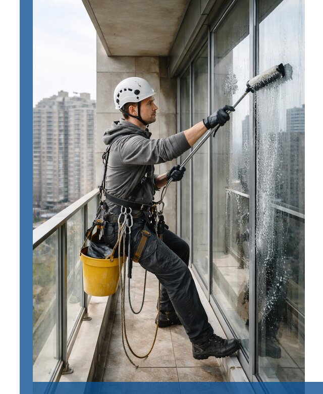 Профессиональная мойка балконного остекления в Асбесте