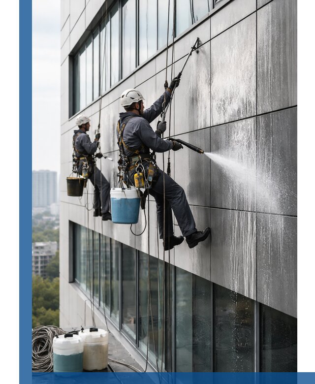 Профессиональная мойка вентилируемых фасадов в Асбесте