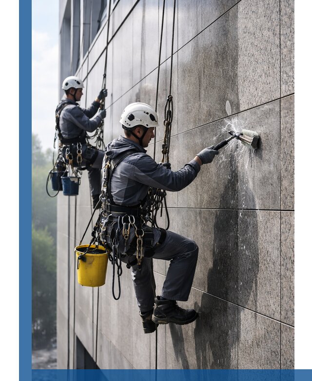 Профессиональная мойка фасада из керамогранита в Асбесте