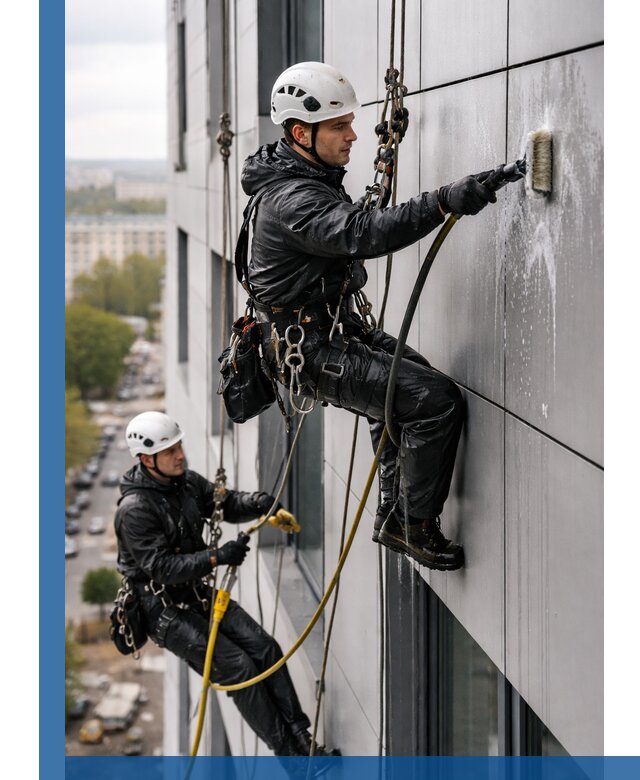 Профессиональная мойка фасада из композита в Асбесте