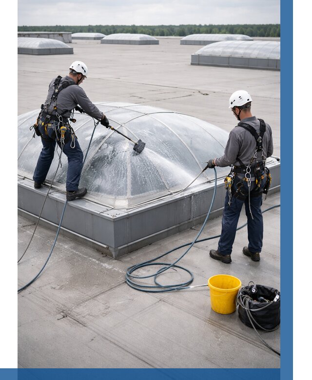 Мойка зенитных фонарей в Асбесте, заказать от 4548 р. | ВЫСОТНИК-Сбс