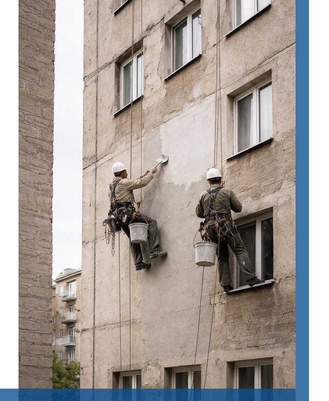 Косметический ремонт фасада в Асбесте от 1112 р. | ВЫСОТНИК-Сбс