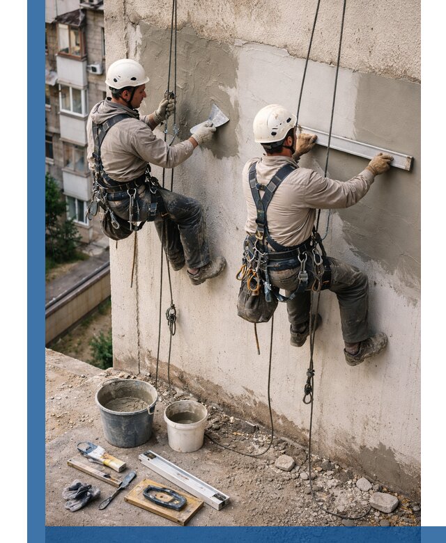 Комплексный ремонт штукатурного фасада с гарантией в Асбесте