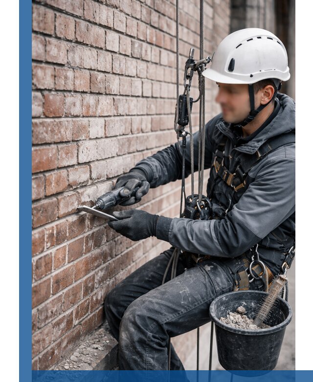 Расшивка кирпичных швов фасадов и стен, ремонт в Асбесте