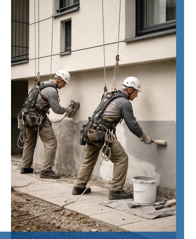 Окраска цоколя здания в Асбесте от 455 р. под ключ | ВЫСОТНИК-Сбс