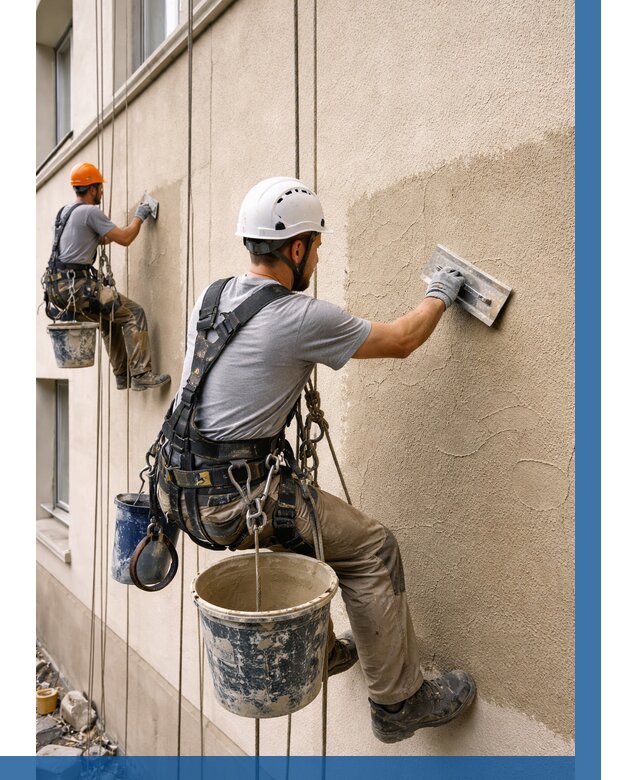 Декоративная штукатурка фасада в Асбесте от 1213 р. | ВЫСОТНИК-Сбс