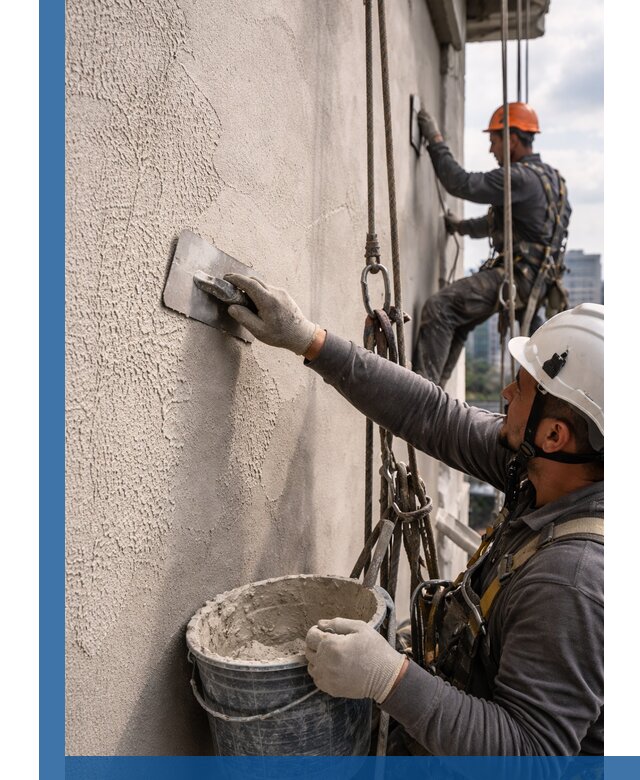 Декоративная штукатурка фасада с утеплением и защитой в Асбесте