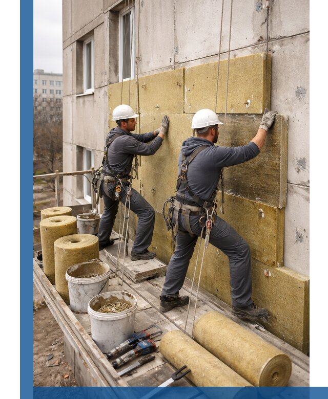 Утепление фасада минватой в Асбесте под ключ с гарантией