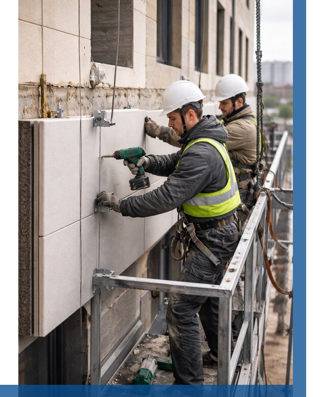 Монтаж фасадных термопанелей в Асбесте от 1516 р. | ВЫСОТНИК-Сбс