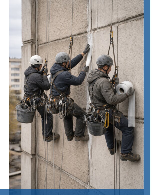 Ремонт межпанельных швов в Асбесте от 758 р. | ВЫСОТНИК-Сбс