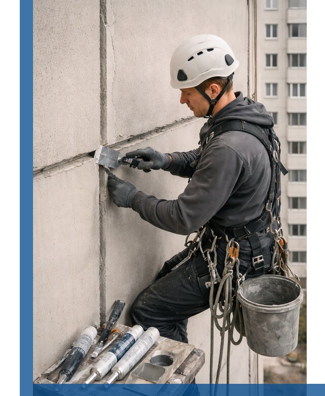 Ремонт межпанельных швов в Асбесте герметизация и восстановление