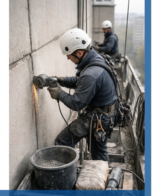 Штробление межпанельных швов в Асбесте от 1213 р. | ВЫСОТНИК-Сбс