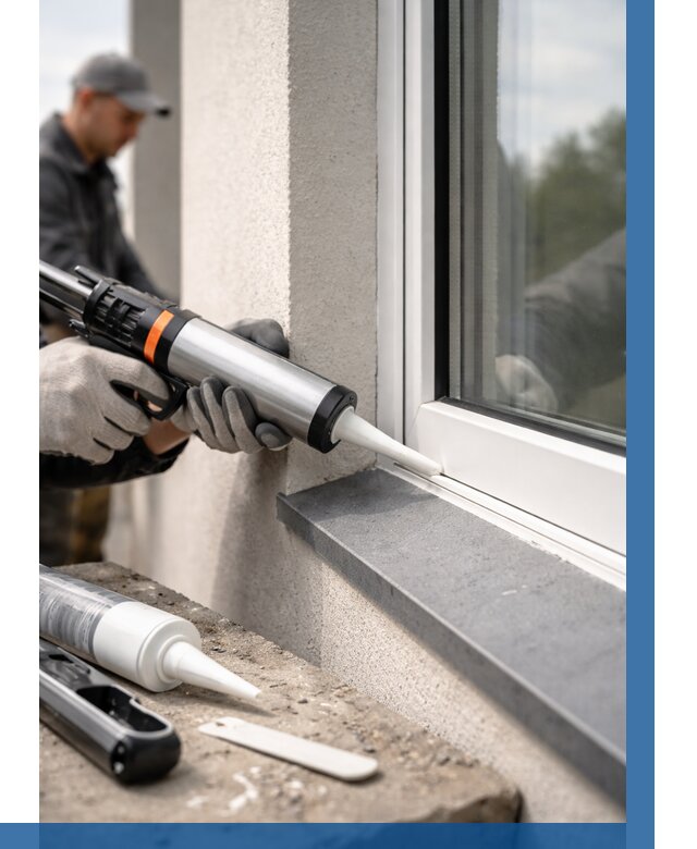 Герметизация монтажных швов окон в Асбесте от 657 р. | ВЫСОТНИК-Сбс