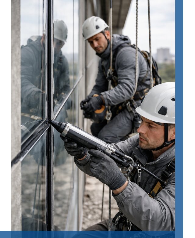 Герметизация витражных швов в Асбесте от 657 р. | ВЫСОТНИК-Сбс