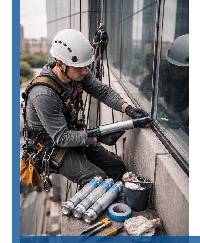 Герметизация стыков витража в Асбесте для герметичных фасадов