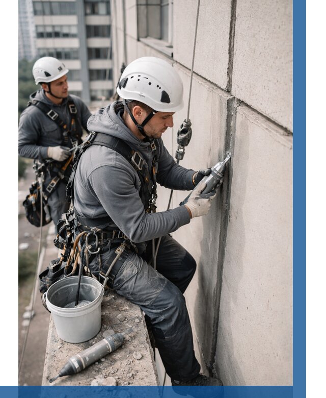 Ремонт деформационных швов здания в Асбесте от 1011 р. | ВЫСОТНИК-Сбс