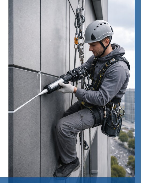 Герметизация стыков фасадных панелей в Асбесте от 6570 р.| ВЫСОТНИК-Сбс