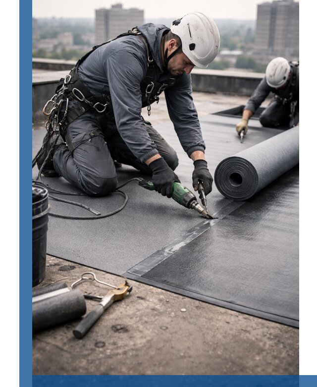 Ремонт мягкой кровли в Асбесте с выездом промальпинистов