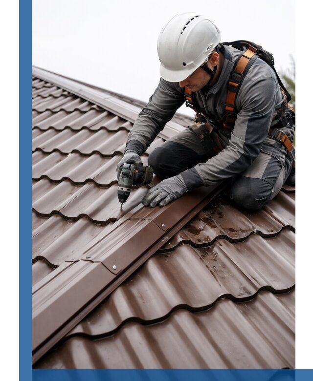 Ремонт металлочерепицы на крыше в Асбесте профессионально