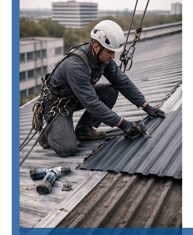 Ремонт профнастила на кровле в Асбесте, работы под ключ