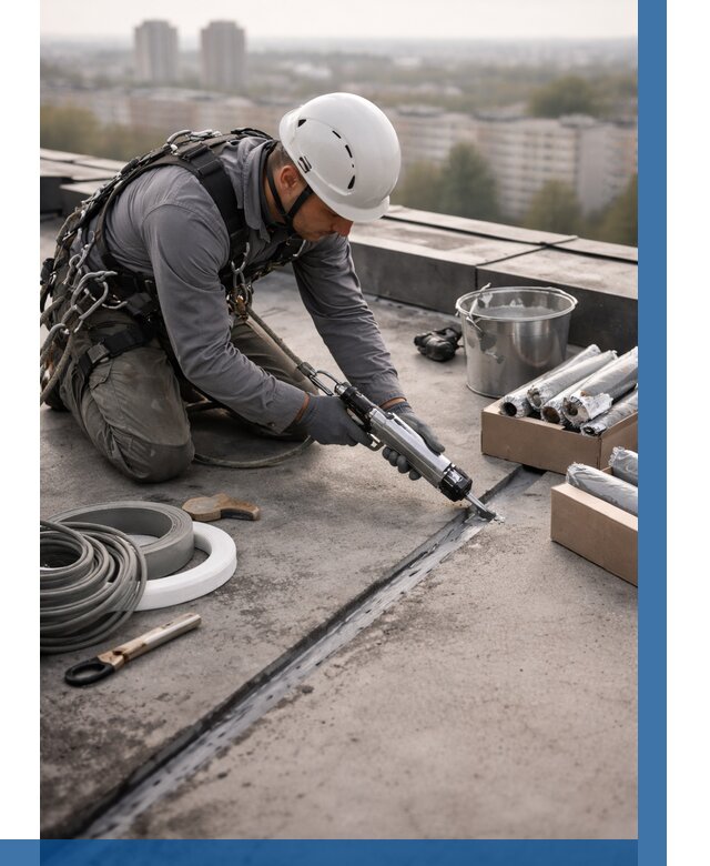 Герметизация швов кровли в Асбесте от 455 р./м2 | ВЫСОТНИК-Сбс