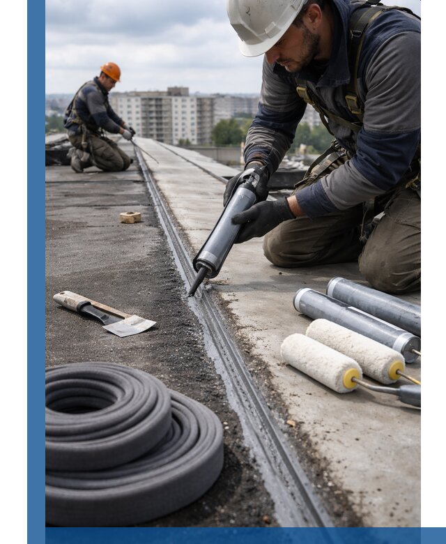 Герметизация швов кровли в Асбесте с гарантией герметичности