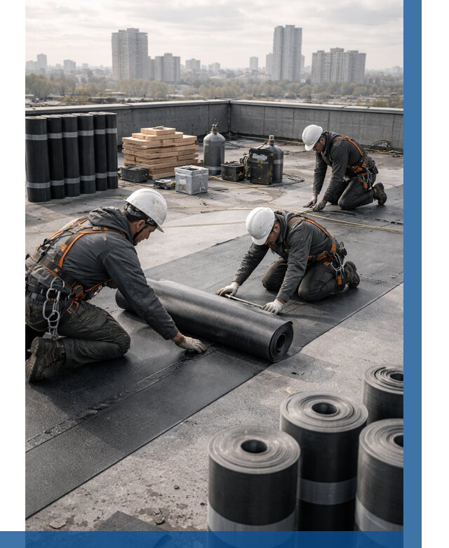 Монтаж мягкой кровли под ключ в Асбесте от 455 р. | ВЫСОТНИК-Сбс