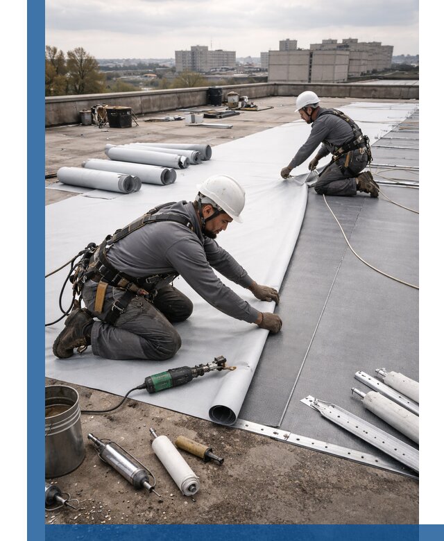 Монтаж мембранной кровли в Асбесте для промышленных зданий