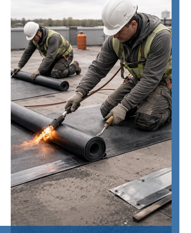 Монтаж наплавляемой кровли в Асбесте от 859 р. — ВЫСОТНИК-Сбс