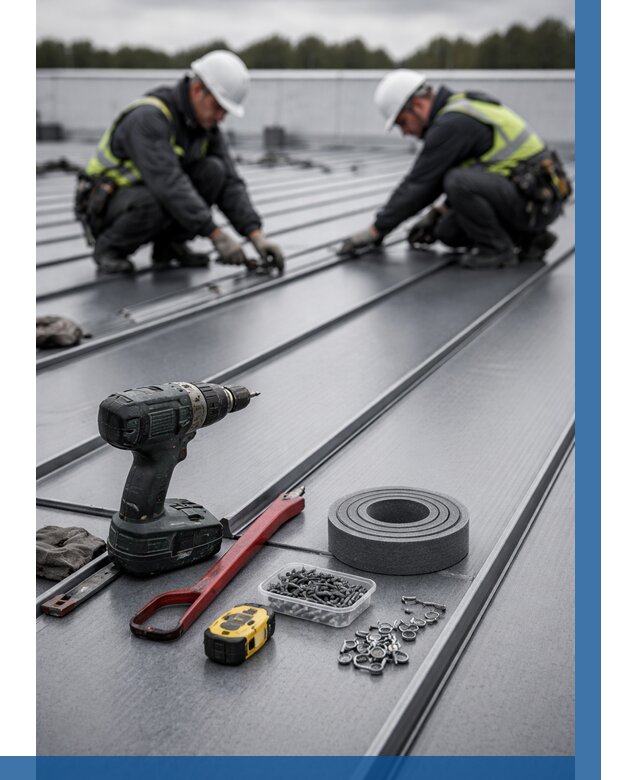 Монтаж фальцевой кровли в Асбесте от 1819 р. | ВЫСОТНИК-Сбс