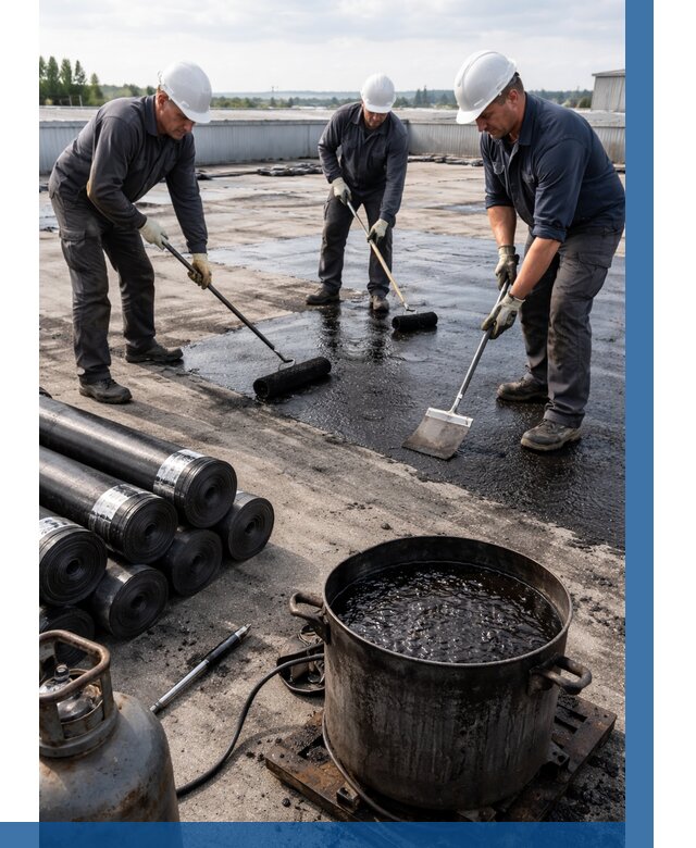 Гидроизоляция кровли мастикой в Асбесте от 606 р. | ВЫСОТНИК-Сбс