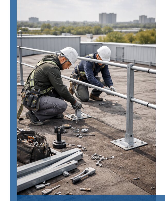 Монтаж кровельного ограждения в Асбесте под ключ с гарантией