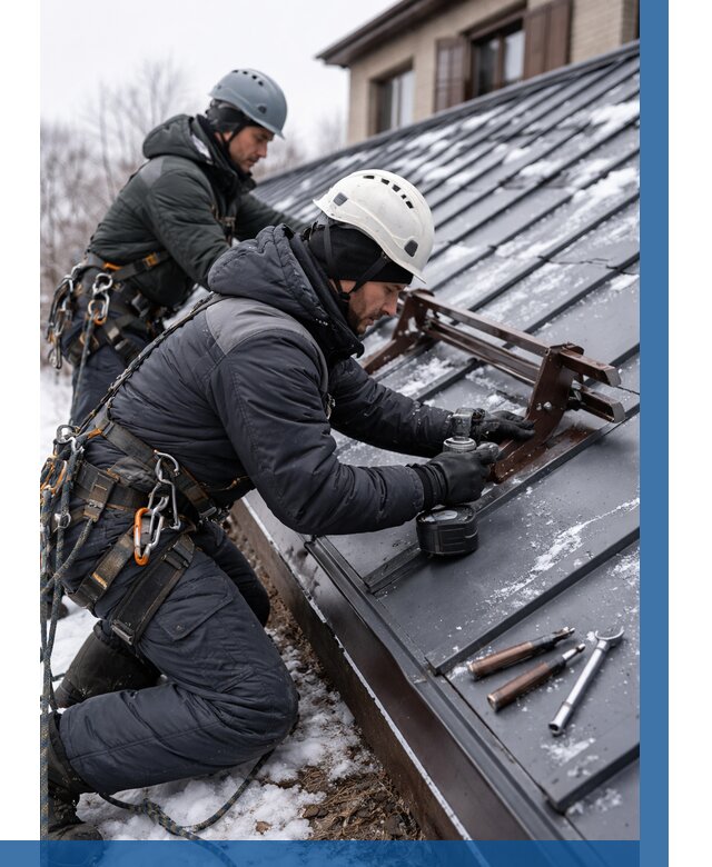 Монтаж снегозадержателей в Асбесте от 455 р. | ВЫСОТНИК-Сбс