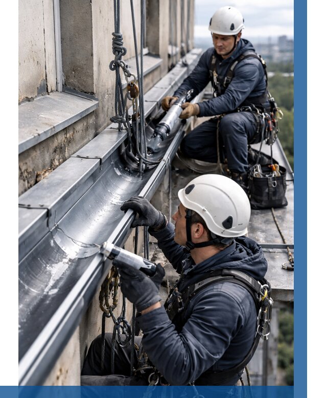 Ремонт водосточных желобов в Асбесте от 6570 р. | ВЫСОТНИК-Сбс