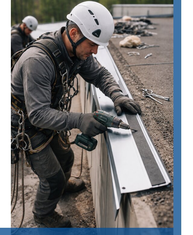 Монтаж капельника на кровле в Асбесте от 303 р. | ВЫСОТНИК-Сбс