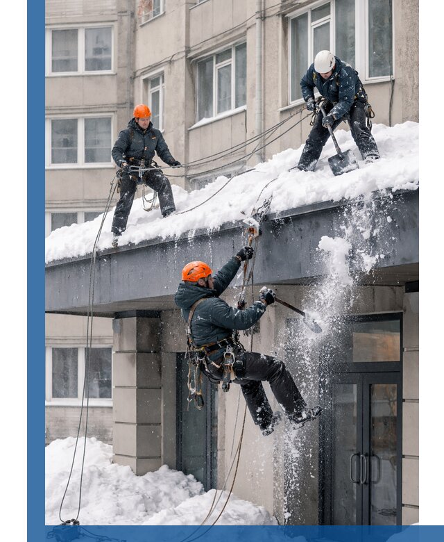 Безопасная очистка навесов от снега в Асбесте круглогодично