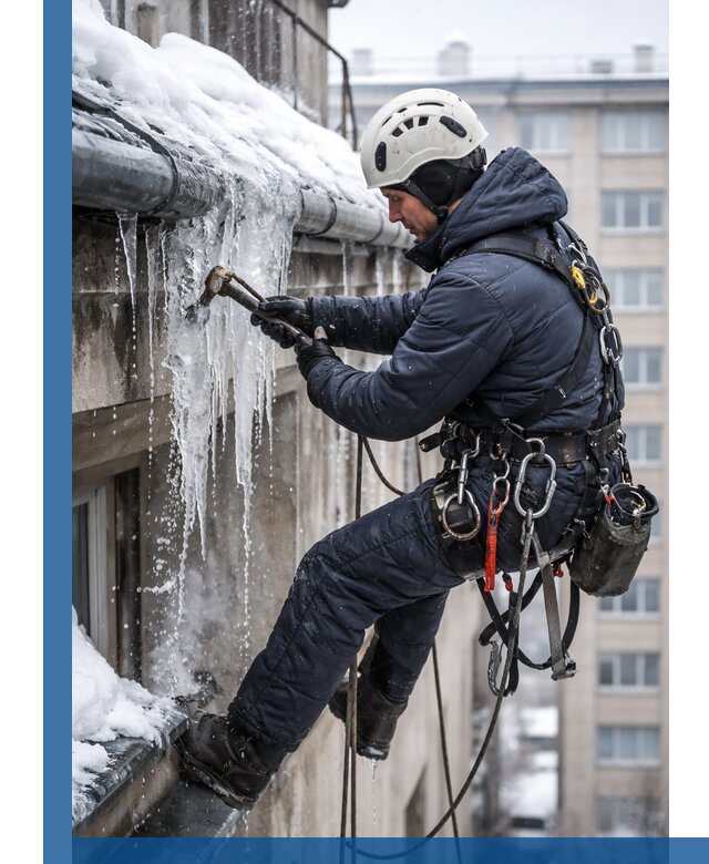 Удаление наледи и чистка водостоков в Асбесте оперативно и безопасно