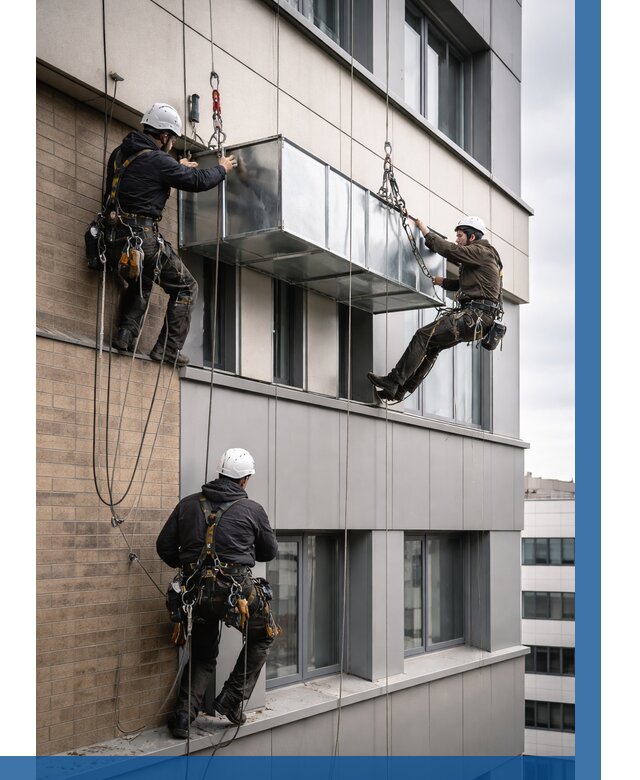 Монтаж воздуховодов на фасаде в Асбесте от 1516 р. | ВЫСОТНИК-Сбс