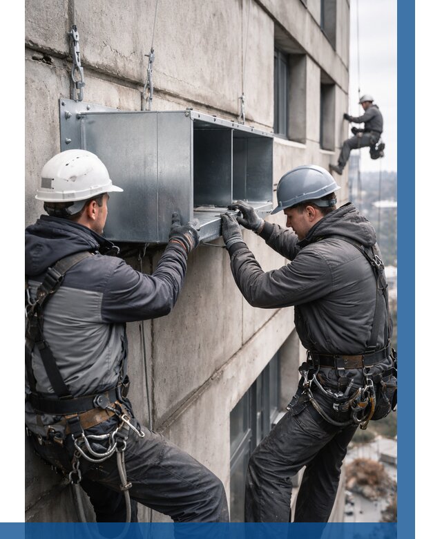 Монтаж вентиляционных коробов в Асбесте от 3032 р. | ВЫСОТНИК-Сбс