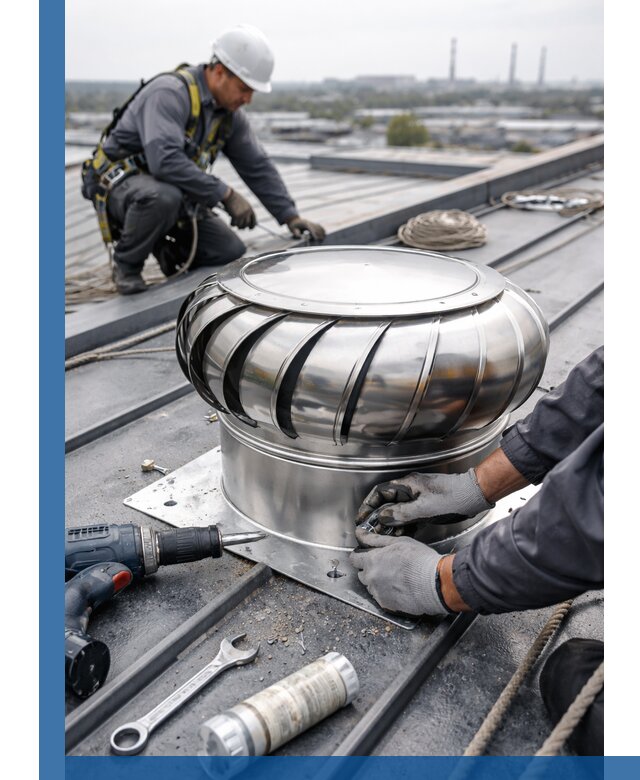 Установка дефлекторов на кровле в Асбесте профессионально