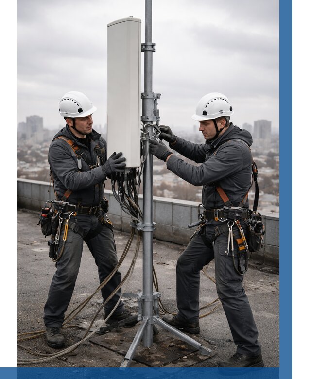 Монтаж антенн связи на крыше в Асбесте от 8591 р. | ВЫСОТНИК-Сбс