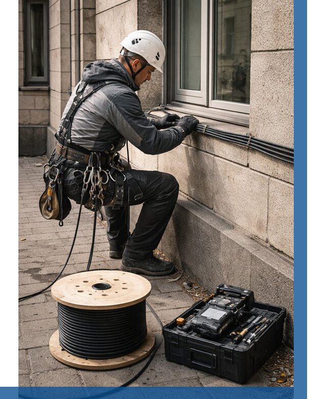 Прокладка оптоволоконного кабеля в Асбесте от 809 р. | ВЫСОТНИК-Сбс