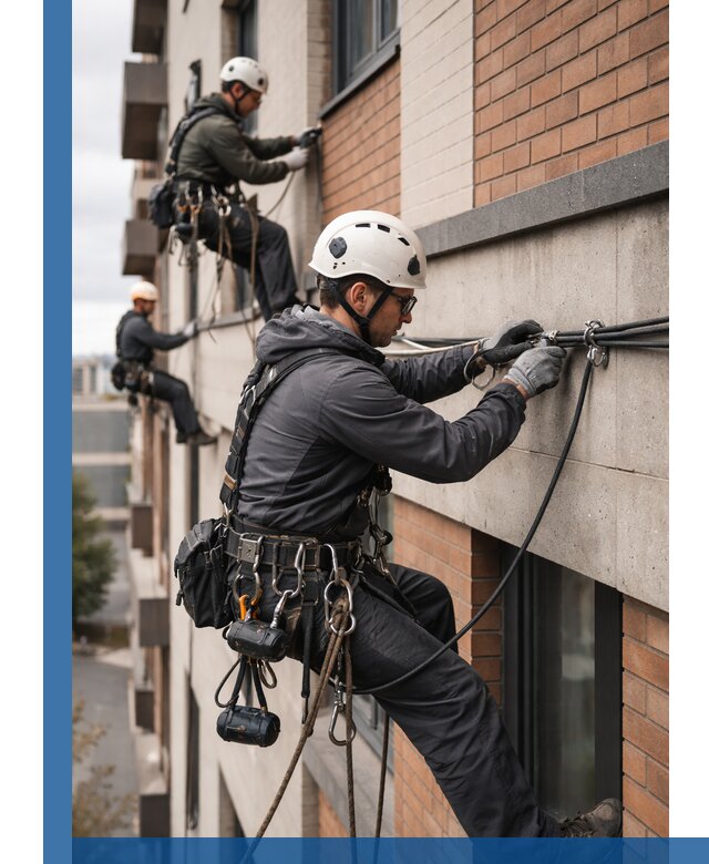 Крепление кабеля на фасаде монтаж и крепеж в Асбесте