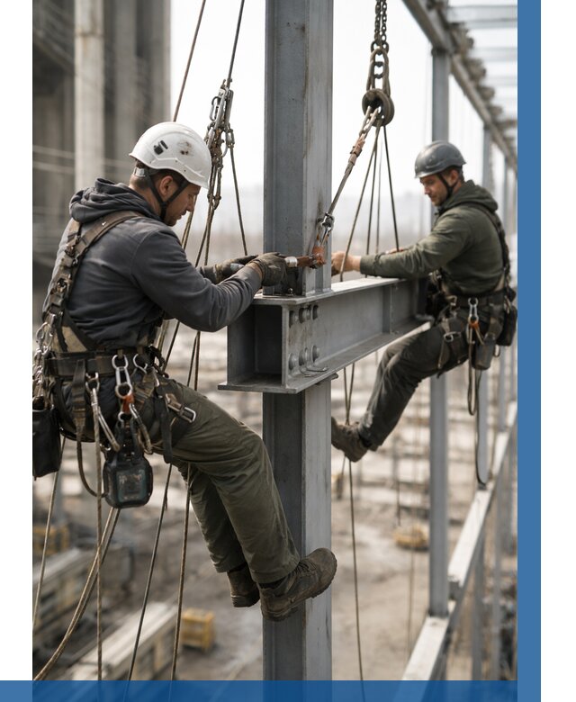 Монтаж металлоконструкций на высоте в Асбесте от 3537 р. | ВЫСОТНИК-Сбс
