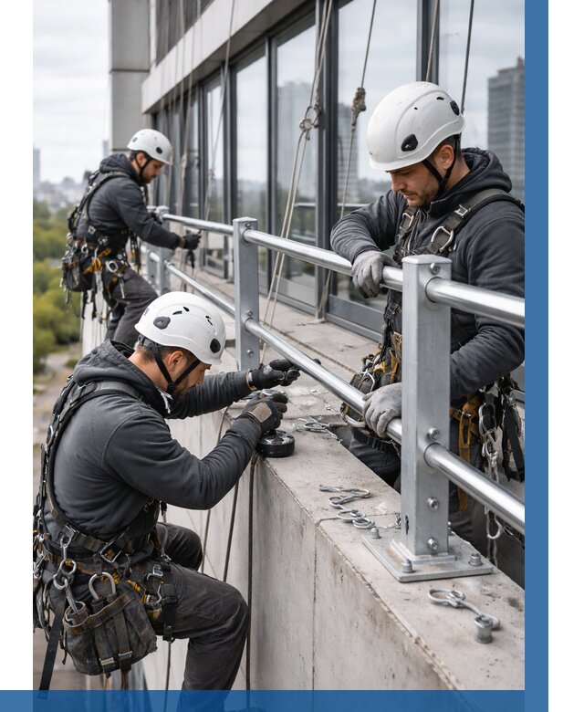 Монтаж ограждений на высоте в Асбесте, от 1213 р. | ВЫСОТНИК-Сбс