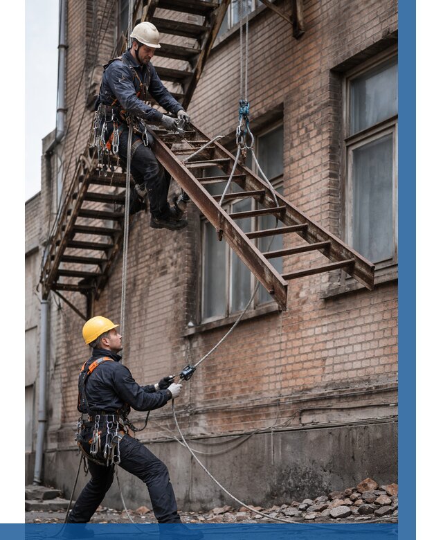 Демонтаж пожарной лестницы в Асбесте от 12128 р. | ВЫСОТНИК-Сбс