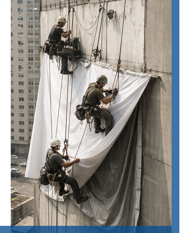 Замена баннерного полотна в Асбесте от 6570 р. | ВЫСОТНИК-Сбс—заказать