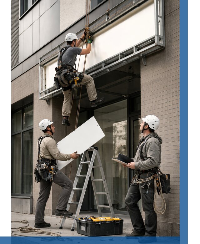 Монтаж светового короба в Асбесте от 6570 р. | ВЫСОТНИК-Сбс