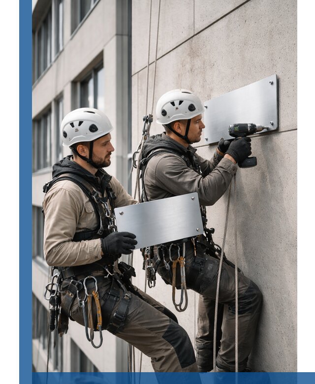 Монтаж табличек и указателей в Асбесте для зданий и сооружений