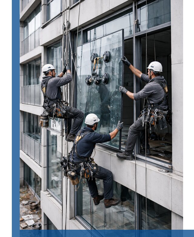 Фасадное остекление и монтаж витражей зданий в Асбесте под ключ
